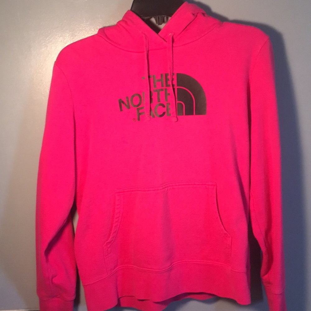 Pink north face hoodie